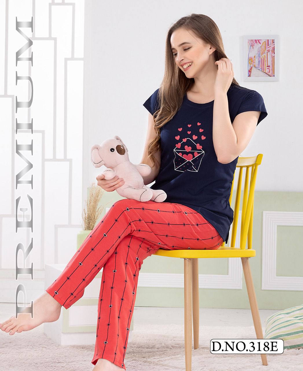 Ft 318 Night Wear Hosiery Cotton Shinker Latest Night Suits Collection